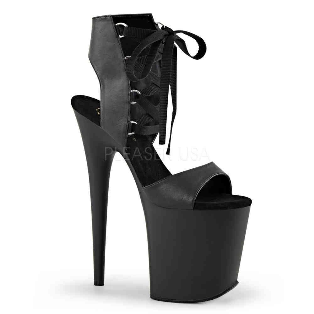 Pleaser - FLAMINGO80014 Sandale à bride à la cheville, Pole dance chaussures - Chaussures de pole dance - Noir Product image